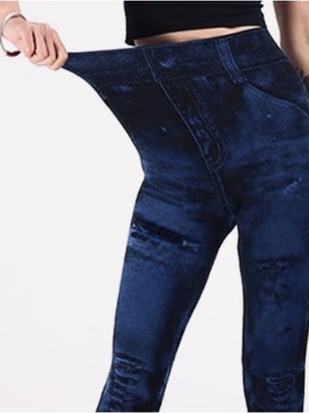 Dark Blue Shiny Lounge Pants